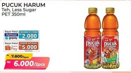 Promo Harga Teh Pucuk Harum Minuman Teh Jasmine, Less Sugar 350 ml - Alfamart