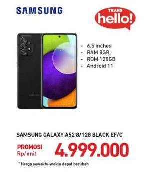 Promo Harga SAMSUNG Galaxy A52 Awesome Black 128GB  - Carrefour