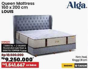 Promo Harga Alga Louis Queen Matress 160 x 200 cm  - COURTS