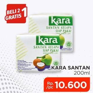 Promo Harga Kara Coconut Cream (Santan Kelapa) 200 ml - Lotte Grosir
