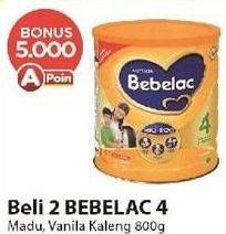 Promo Harga BEBELAC 4 Susu Pertumbuhan Madu, Vanila 800 gr - Alfamart