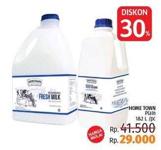 Promo Harga HOMETOWN Fresh Milk All Variants  - LotteMart