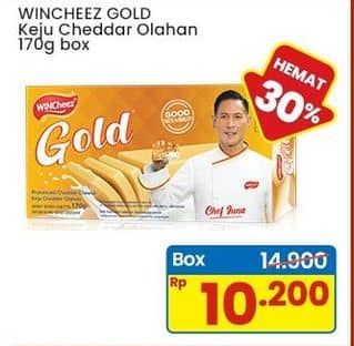 Promo Harga WINcheez Gold Cheddar Keju Olahan  170 gr - Indomaret