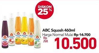 Promo Harga ABC Syrup Squash Delight 460 ml - Carrefour