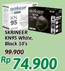 Promo Harga SKRINEER Masker KN 95 Black, KN 95 White 10 pcs - Alfamidi
