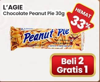 Promo Harga Lagie Peanut Pie 30 gr - Indomaret