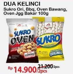 Promo Harga Dua Kelinci Kacang Sukro Original, BBQ, Oven Rasa Bawang, Oven Rasa Jagung Bakar 100 gr - Alfamart
