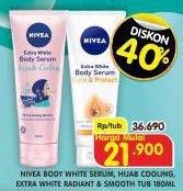 Promo Harga Nivea Body Serum White Hijab, Extra White Hijab Cooling, Extra White Radiant Smooth 180 ml - Superindo