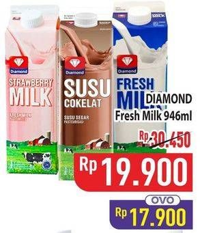 Promo Harga Diamond Fresh Milk 946 ml - Hypermart