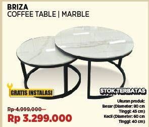 Promo Harga Briza Coffe Table 2 Pcs  - COURTS