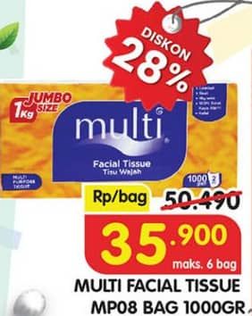 Promo Harga Multi Facial Tissue 1000 gr - Superindo