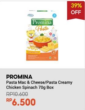 Promo Harga Promina Pasta Creamy Chicken Spinach/Mac & Cheese  - Indomaret