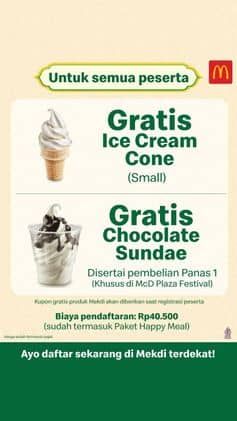 Promo Harga Gratis Ice Cream  - McD