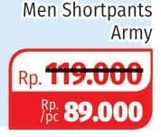 Promo Harga DXL Men Shortpants Army  - Lotte Grosir