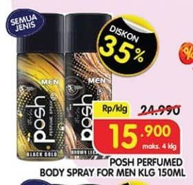 Promo Harga Posh Perfumed Body Spray All Variants 150 ml - Superindo