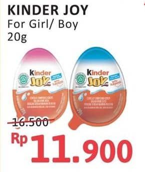 Promo Harga Kinder Joy Chocolate Crispy Girls, Boys 20 gr - Alfamidi
