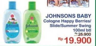 Promo Harga JOHNSONS Baby Cologne Happy Berries, Slide, Summer Swing 100 ml - Indomaret