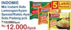 Promo Harga INDOMIE Mi Kuah Ayam Spesial, Kaldu Ayam, Soto Lamongan, Soto Padang 65 gr - Indomaret