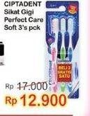 Promo Harga CIPTADENT Sikat Gigi Perfect Care Soft 3 pcs - Indomaret