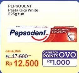 Promo Harga Pepsodent Pasta Gigi Pencegah Gigi Berlubang White 225 gr - Indomaret