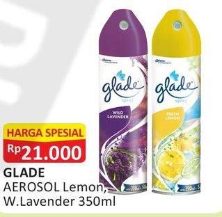 Promo Harga GLADE Aerosol Lemon, Wild Lavender 350 ml - Alfamart