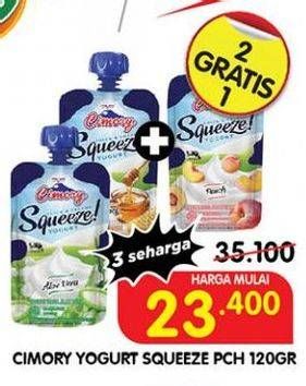 Promo Harga Cimory Squeeze Yogurt 120 gr - Superindo