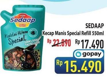 Promo Harga SEDAAP Kecap Manis Kedelai Hitam Special 550 ml - Hypermart