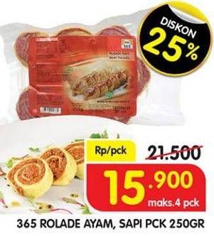 Promo Harga 365 Rolade Ayam/Sapi 250 g  - Superindo