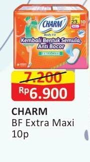 Promo Harga Charm Body Fit Extra Maxi NonWing 10 pcs - Alfamart