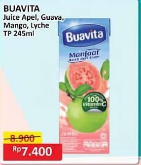 Promo Harga Buavita Fresh Juice Apple, Guava, Mango, Lychee 250 ml - Alfamart