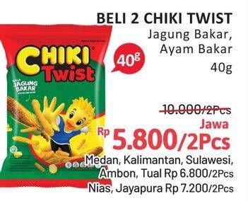 Promo Harga Chiki Twist Snack Jagung Bakar, Grilled Chicken 40 gr - Alfamidi