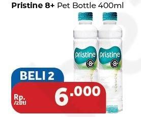 Promo Harga PRISTINE 8 Air Mineral per 2 botol 400 ml - Carrefour