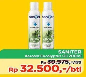 Promo Harga SANITER Air & Surface Sanitizer Aerosol Eucalyptus Oil 200 ml - TIP TOP
