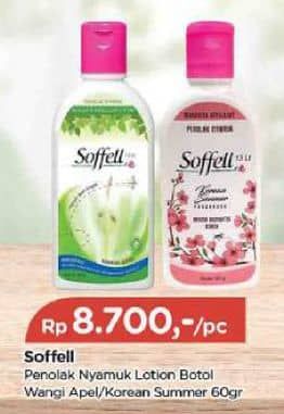 Promo Harga Soffell Lotion Anti Nyamuk Wangi Apel, Korean Summer 60 gr - TIP TOP