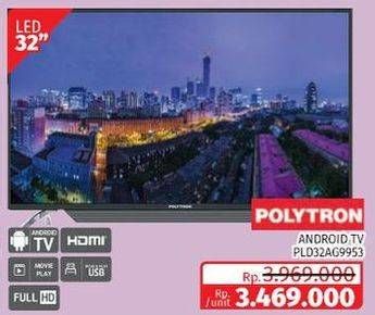 Promo Harga POLYTRON PLD 32AG9953 | Android TV 32 inch  - Lotte Grosir