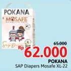 Promo Harga Pokana Mosafe Sap Diapers XL22 22 pcs - Alfamidi