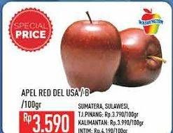 Promo Harga Apel Red Del USA Besar per 100 gr - Hypermart