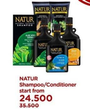 Promo Harga NATUR Shampoo/ Conditioner  - Watsons