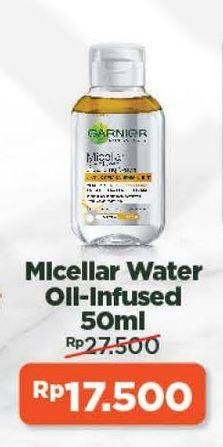 Promo Harga GARNIER Micellar Water Oil Infused 50 ml - Alfamart