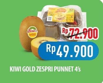 Promo Harga Kiwi Gold Zespri Punet 4 pcs - Hypermart