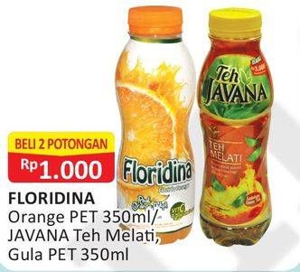 Promo Harga Floridina Orange, Javana Teh Melati, Gula  - Alfamart
