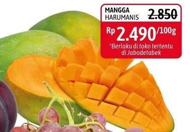 Promo Harga Mangga Harum Manis per 100 gr - Alfamidi