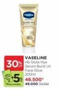 Promo Harga Vaseline Healthy Bright Gluta-Hya Lotion Flawless Bright 200 ml - Watsons