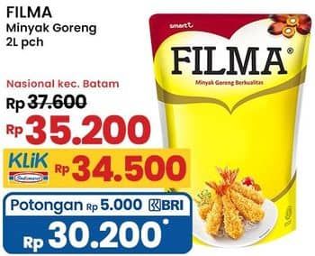 Promo Harga Filma Minyak Goreng 2000 ml - Indomaret