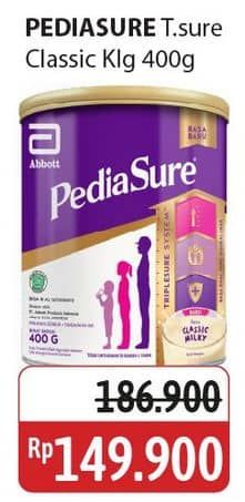 Promo Harga Pediasure Triplesure Classic Milky 400 gr - Alfamidi