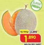 Promo Harga Melon Red Sweet per 100 gr - Superindo