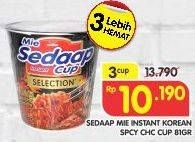 Promo Harga SEDAAP Korean Spicy Chicken per 3 cup 81 gr - Superindo