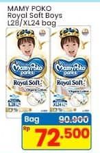 Promo Harga Mamy Poko Pants Royal Soft L28, XL24 24 pcs - Indomaret