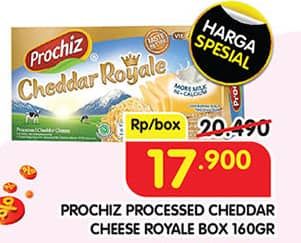 Promo Harga Prochiz Cheddar Royale 160 gr - Superindo