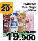 Promo Harga DIAMOND Fresh Milk 946 ml - Giant